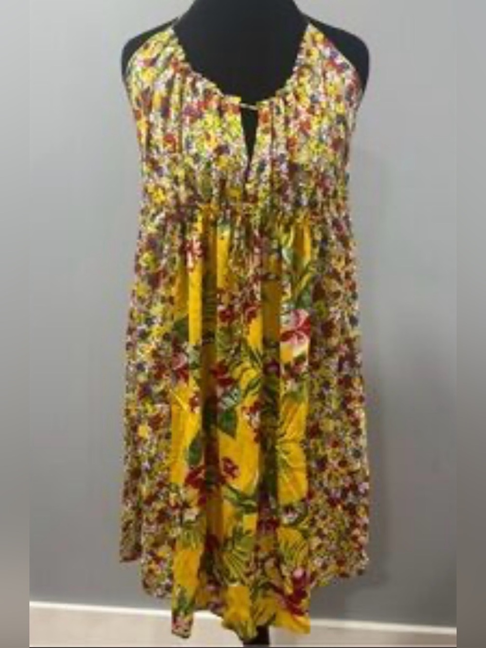 easel Yellow Multi-Color Floral Sundress 🤩Size large